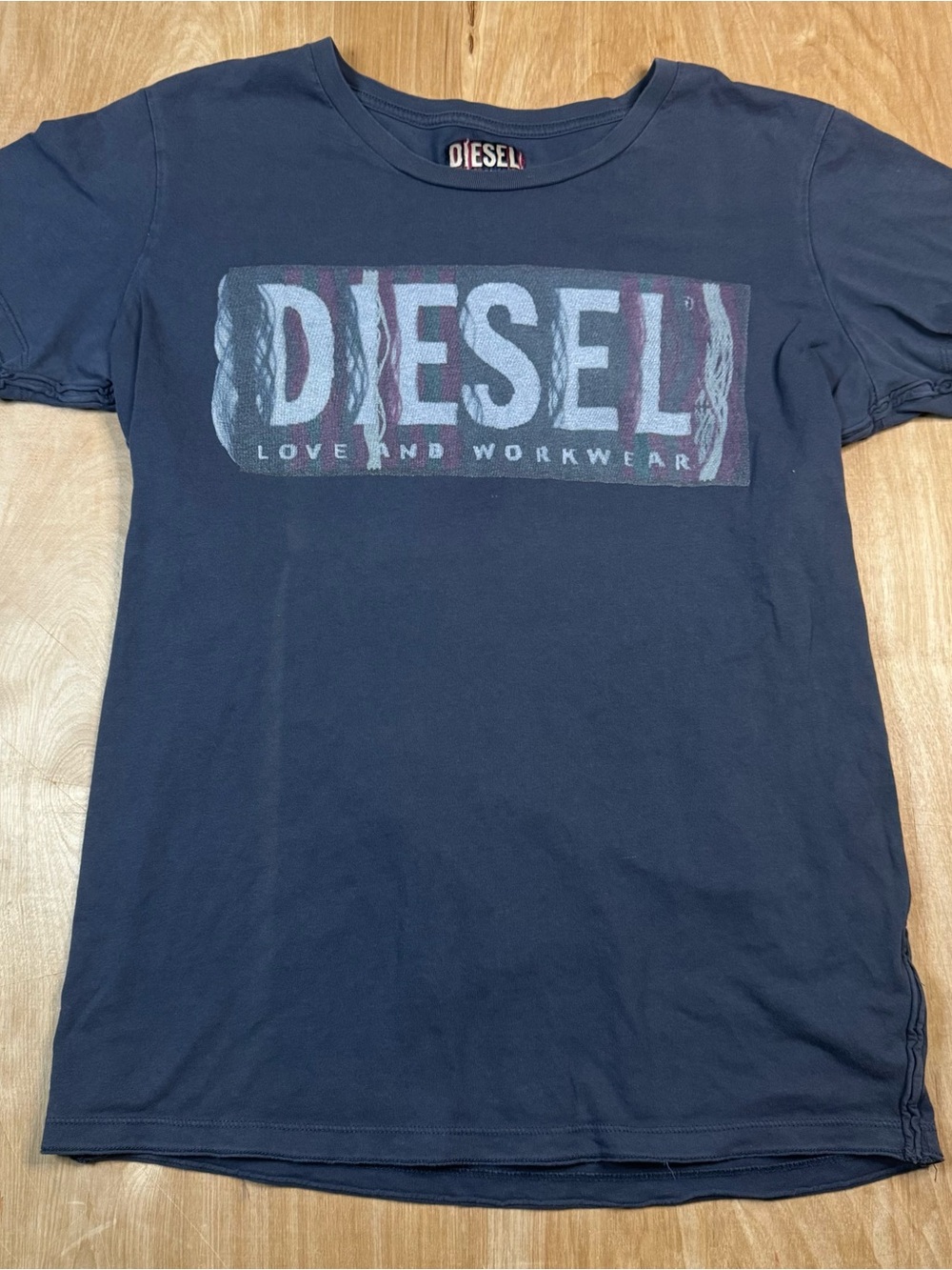 Diesel Mens Short Sleeve Crew Neck Logo Graphic Cotton Knit T-Shirt Medium